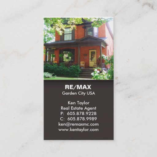 Customizable Brown Real Estate House Business Card