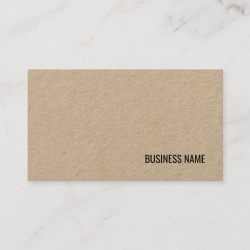 Brown Real Kraft Paper Modern Elegant Template Business Card