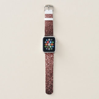 Brown Red faux Glitter sparkles Apple Watch Band