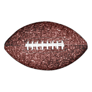 Brown red faux glitter sparkles bling football