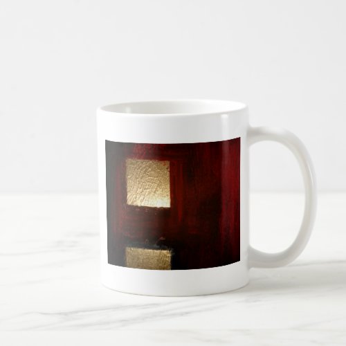 Brown Red Gold Abstract Coffee Mug