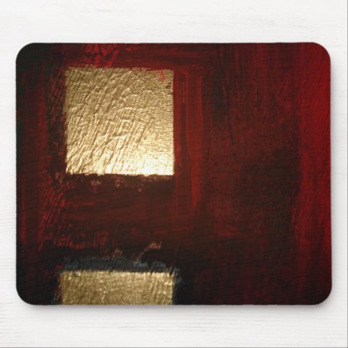 Brown Red Gold Abstract Mouse Pad