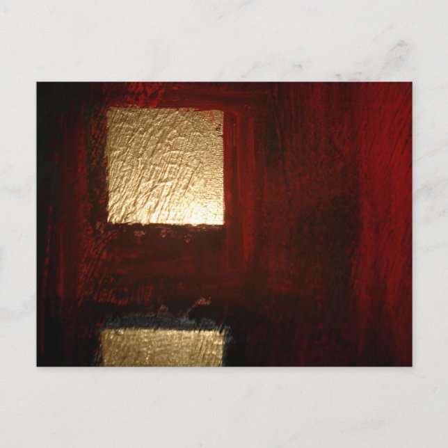 Brown Red Gold Abstract Postcard (Front)