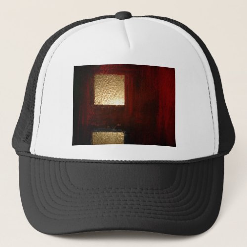 Brown Red Gold Abstract Trucker Hat