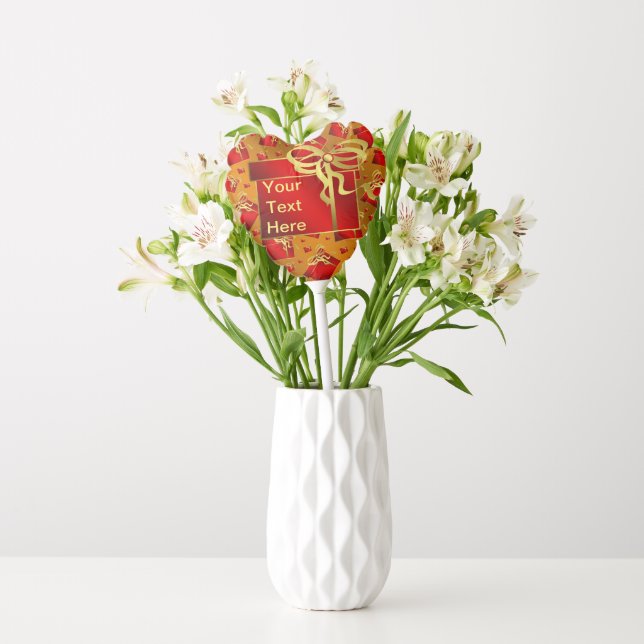 brown,red,gold,gift, thanksgiving, holiday, balloon (Vase)
