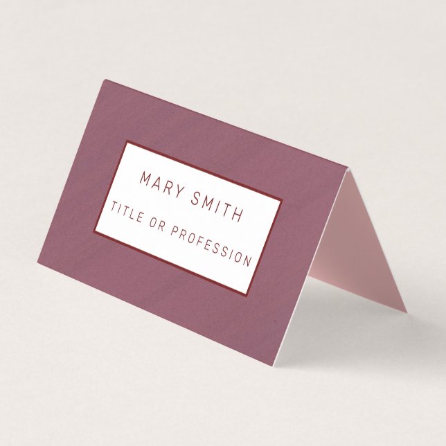 Brown Red Luxury Business Card (Front)