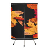 Brown Red Orange Yellow Autumn Foliage Tripod Lamp (Back)