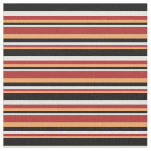 Brown, Red, White, and Black Colored Pattern Fabric