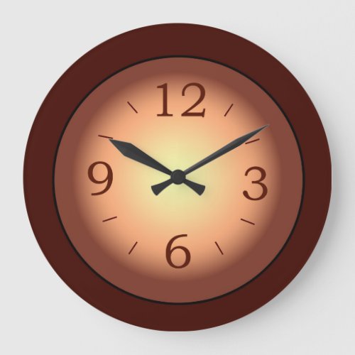 Brown Red with Highlighted Light Center Wall Clock