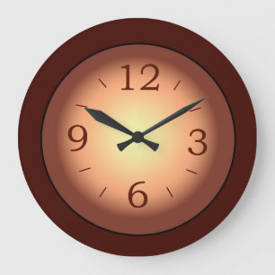 Brown Red with Highlighted Light Centre Wall Clock