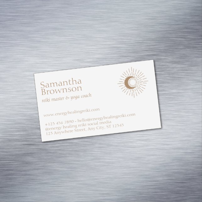 Brown Reiki Master Business Card Magnet (In Situ)