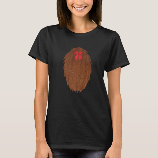 Brown Reindeer Belly Christmas Costume for Men Wom T-Shirt (Front)