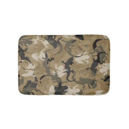 Brown Reptile Camouflage Bath Mat