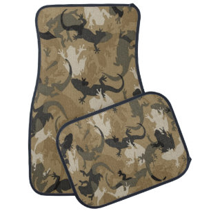 Brown Reptile Camouflage Car Mats