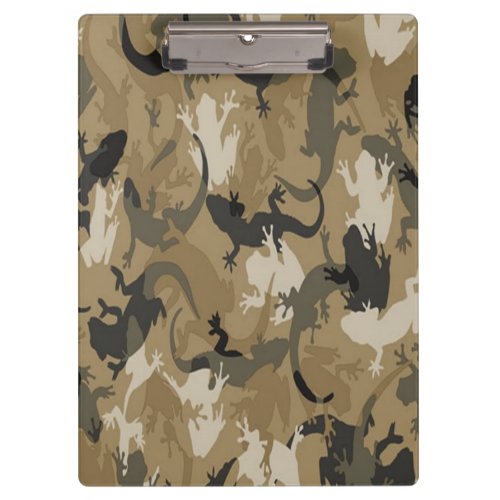 Brown Reptile Camouflage Clipboard