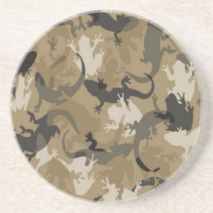 Brown Reptile Camouflage Coaster