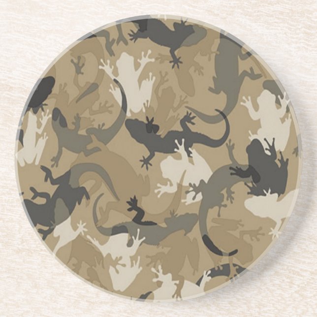 Brown Reptile Camouflage Coaster (Front)