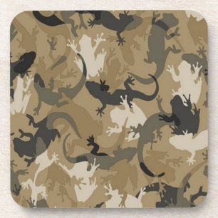 Brown Reptile Camouflage Coasters