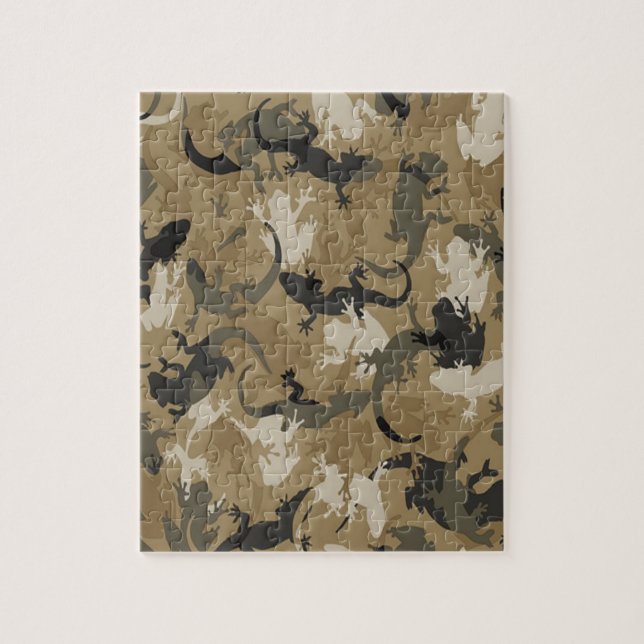 Brown Reptile Camouflage Jigsaw Puzzle (Vertical)