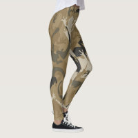Brown Reptile Camouflage Leggings