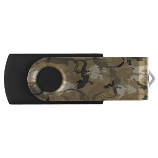 Brown Reptile Camouflage USB Flash Drive