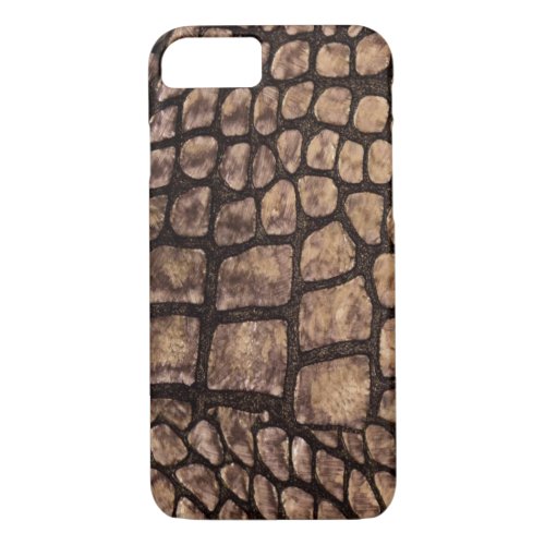 Brown Reptile Skin Design iPhone 87 Case