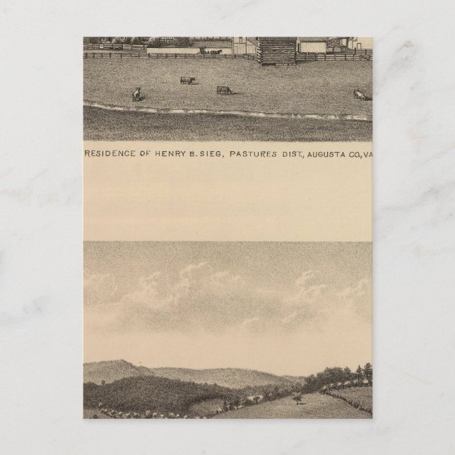 Brown residences, Augusta County Postcard (Front)