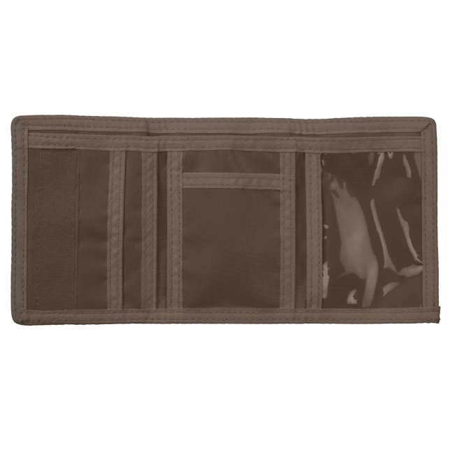 Brown Retro 1980s Style Rainbow Velcro Wallet (Opened)