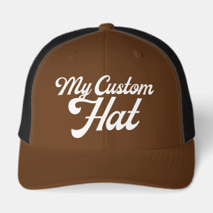 BROWN Retro 6 Panel Custom Trucker Hat Blank