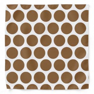 Brown Retro Colorful Modern Polka Dots Bandana