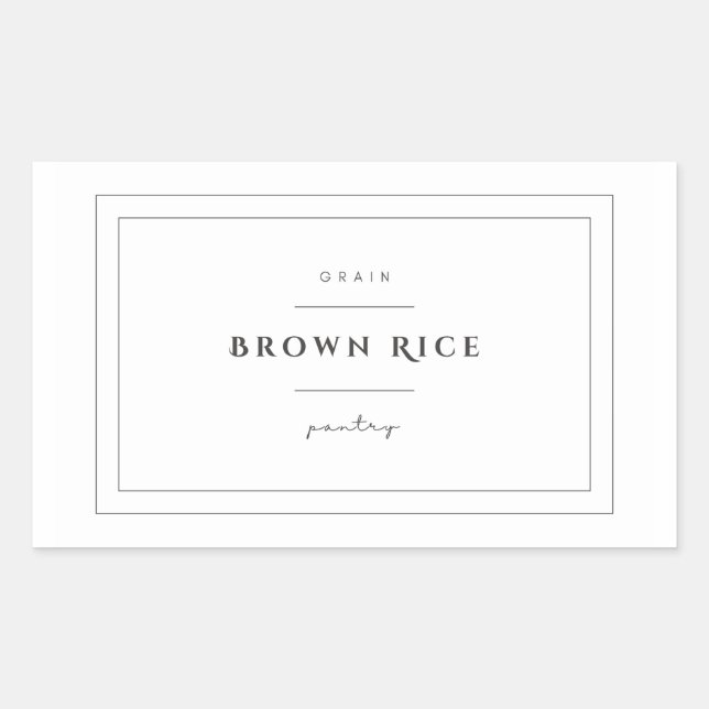 Brown Rice Food Label Stickers (Front)