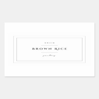 Brown Rice Food Label Stickers