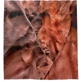 Brown rock formations shower curtain