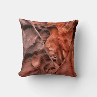 Brown rock formations throw pillow