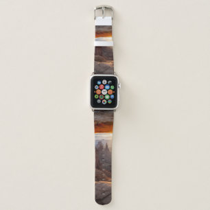 BROWN ROCKY MOUNTAIN DURING SUNSET APPLE WATCH BAND