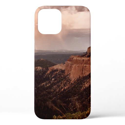 BROWN ROCKY MOUNTAIN UNDER CLOUDY SKY DURING DAYTI iPhone 12 CASE