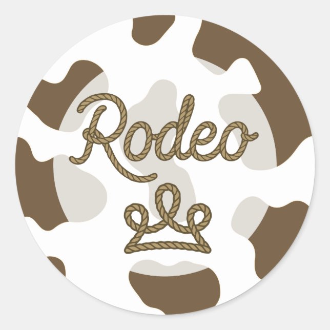 Brown Rodeo Princess Country Western Tiara Crown  Classic Round Sticker (Front)