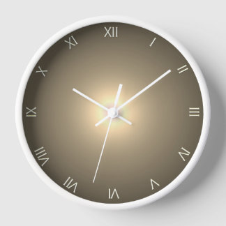 Brown Roman Numerals Clock