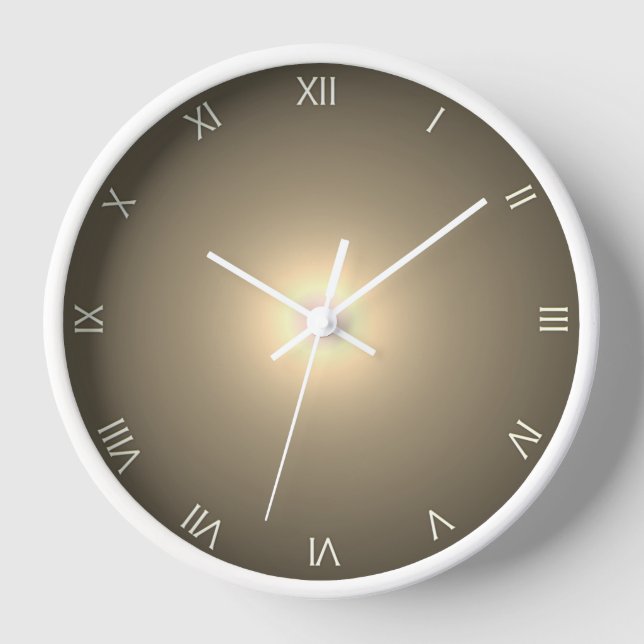 Brown Roman Numerals Clock (Front)