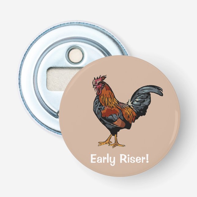 Brown Rooster Bottle Opener (Front)