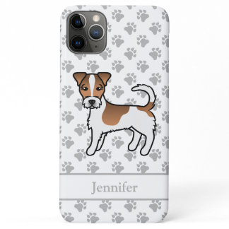 Brown Rough Coat Jack Russell Terrier Dog &amp; Name iPhone 11 Pro Max Case