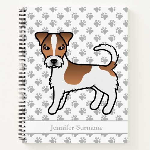 Brown Rough Coat Jack Russell Terrier Dog  Name Notebook