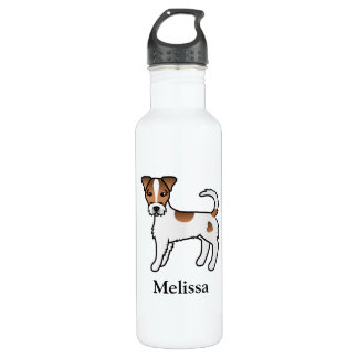 Brown Rough Coat Parson Russell Terrier &amp; Name Stainless Steel Water Bottle