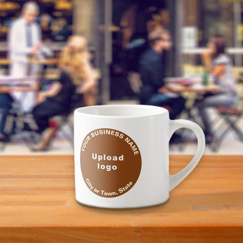 Brown Round Business Brand on Espresso Mug