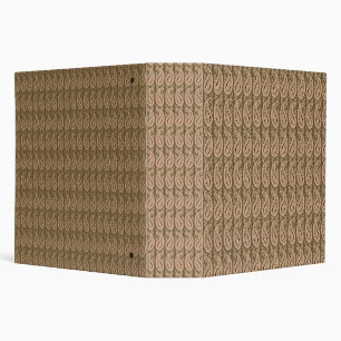Brown rug featuring a detailed motif pattern with 3 ring binder