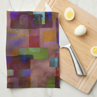 Brown Rust Blue Green Kitchen Towel