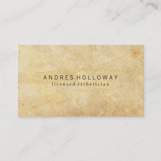 Brown Rustic Business Card (Front)