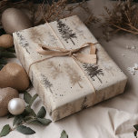 Brown Rustic  Christmas Winter Pine Tree Wrapping Paper Sheets<br><div class="desc">Transport yourself to a bygone era of festive nostalgia with our "Vintage Christmas Teddy Bears Red Wrapping Paper." This heartwarming design captures the timeless charm of classic holiday celebrations, featuring adorable teddy bears adorned in vintage Christmas attire. The rich red background sets the perfect stage for these endearing teddy bears,...</div>