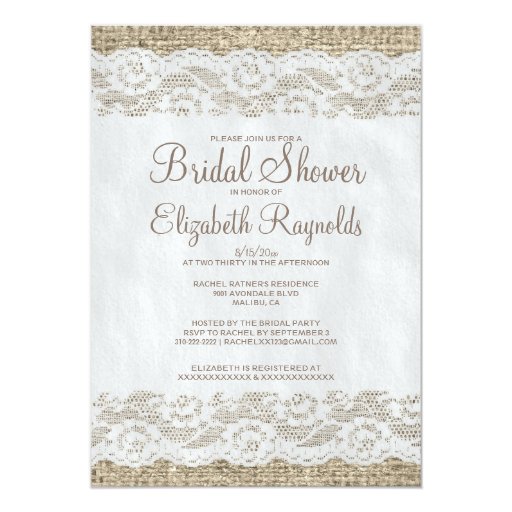 Lace Bridal Shower Invitations 9