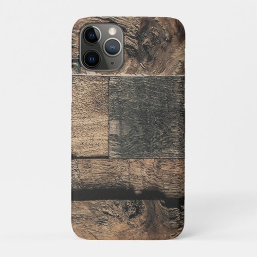 Brown Rustic Old Wood Board Plank Texture iPhone 11 Pro Case